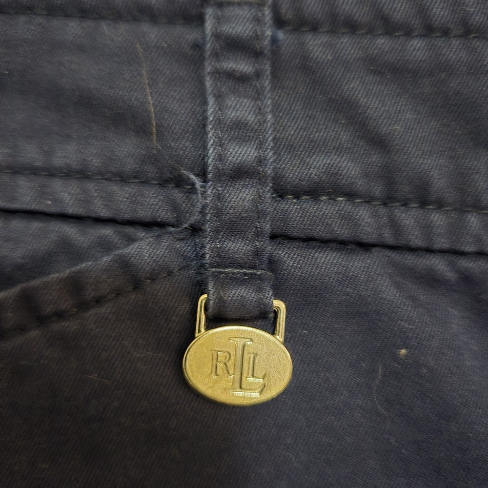 Ralph Lauren Size 6 (32x75.5in) True Navy 100% Cotton Shorts with Pockets - Picture 3 of 7